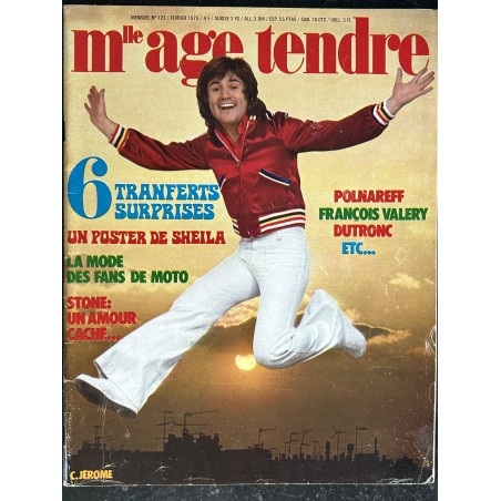 mademoiselle age tendre n° 123 février 1975 Polnareff Poster de Sheila Stone Polnareff Dutronc + 6 transferts surprises