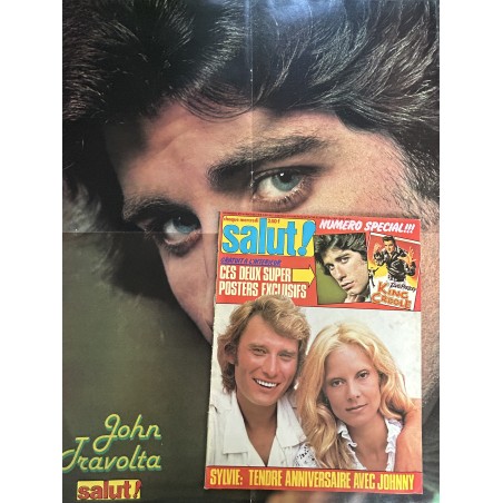 Salut ! 1978 08 - 67 Johnny Hallyday Sylvie Vartan Chantal Goya Laurent Voulzy + Posters John Travolta Elvis Presley