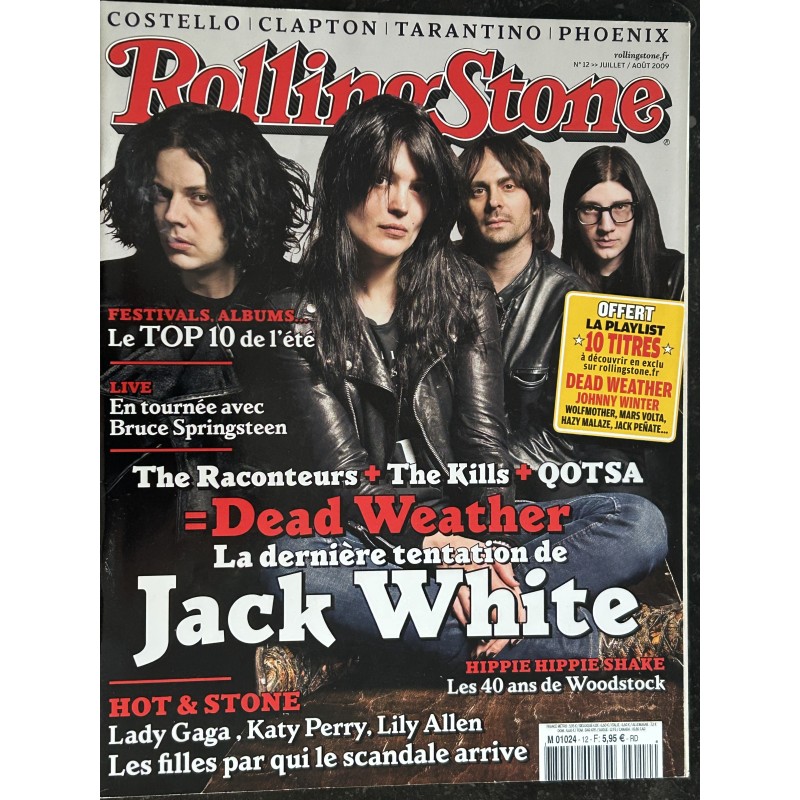 ROLLING STONE 2009 07 N° 12 Jack White 40 ans de Woodstock Lady Gaga Katy Perry Lily Allen Bruce Springsteen