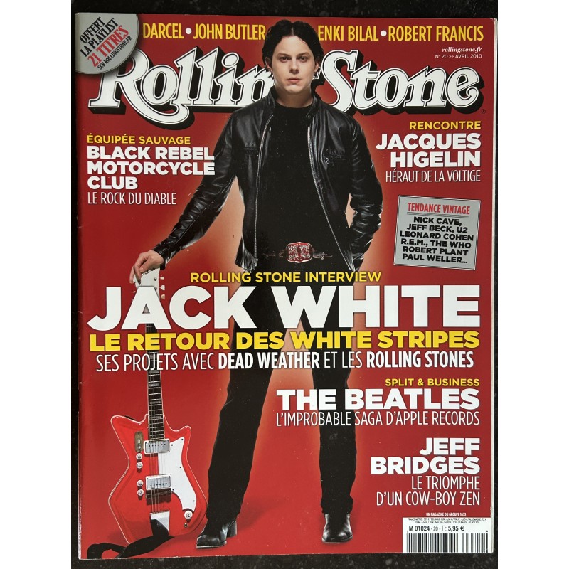 ROLLING STONE 2010 04 N° 20 Jack White Jeff Brifges The Beatles Jacques Higelin Black Rebel Motorcycle Club