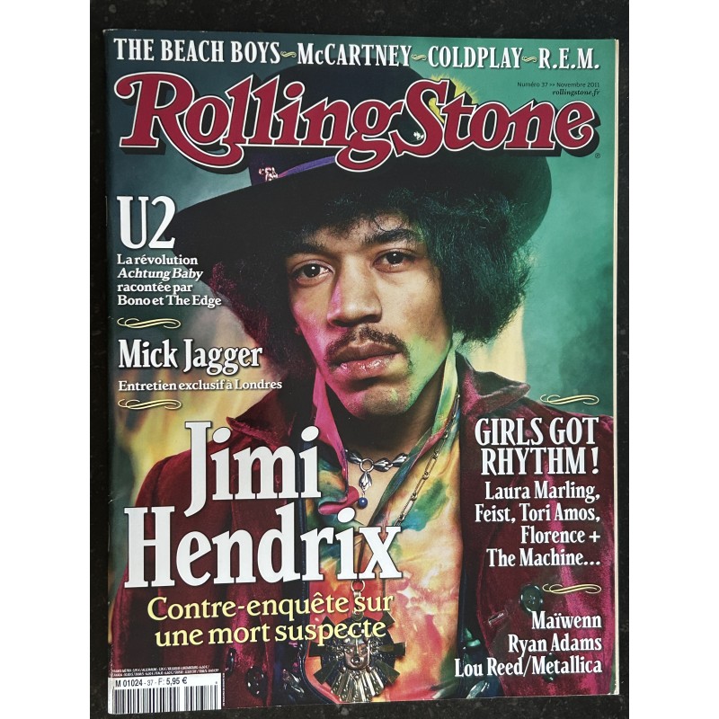 ROLLING STONE 2011 11 N° 37 Jimi Hendrix U2 Mick Jagger Girls Got Rhythm Lou Reed Metallica