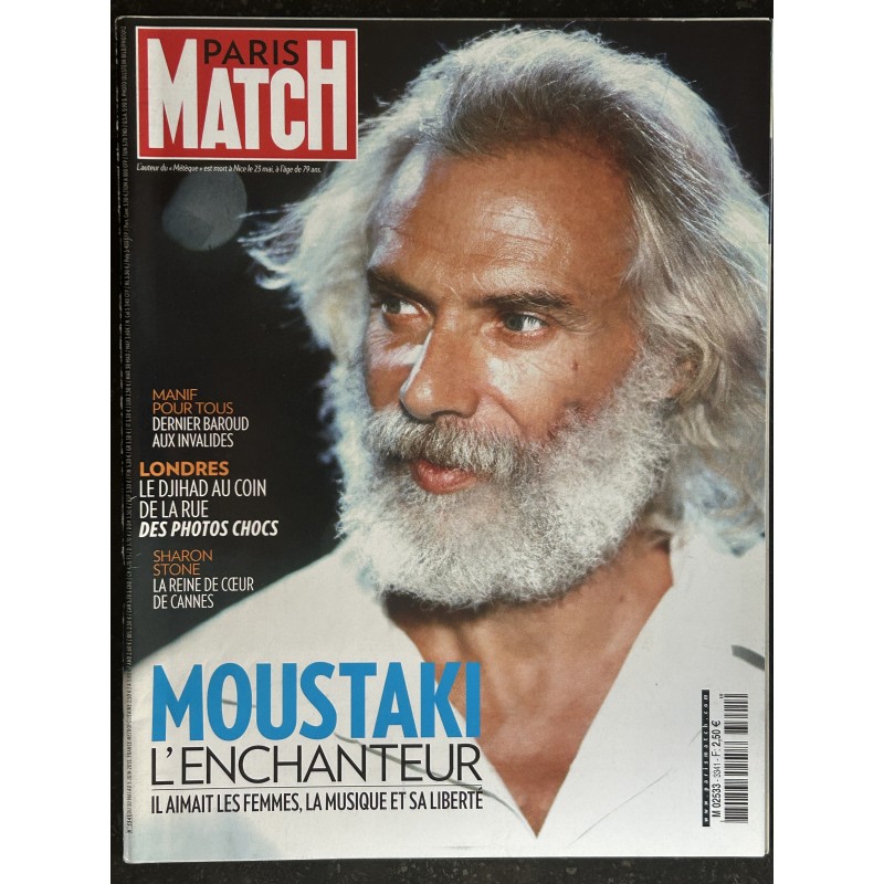 PARIS MATCH n° 3341 30 mai 2013 Georges MOUSTAKI L'enchanteur Hommage SHARON STONE