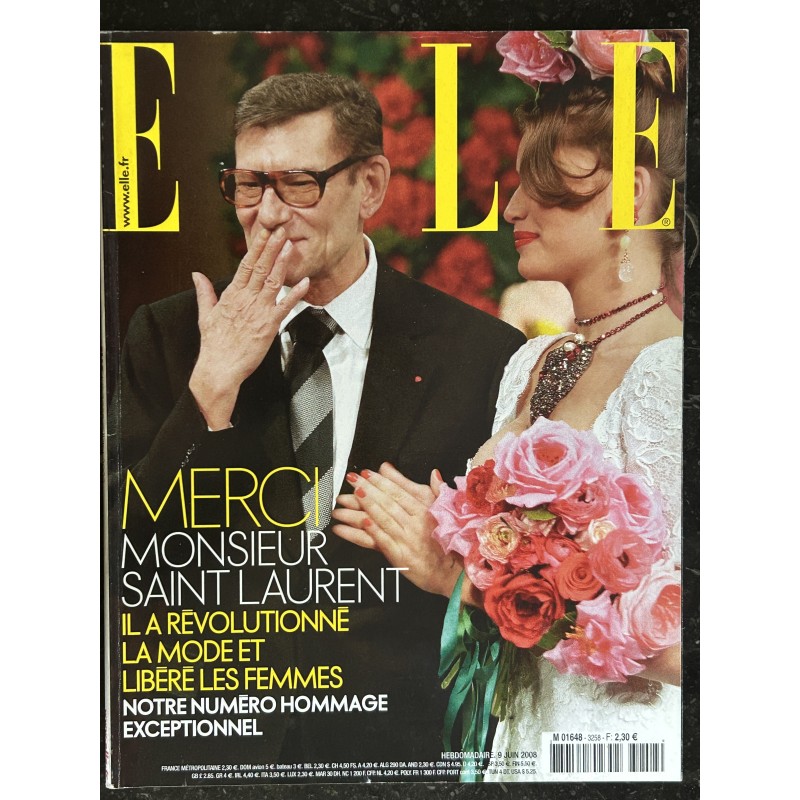 ELLE 3258 9 juin 2008 Hommage Yves Saint Laurent - Il a révolutionné lamode N° Exceptionnel