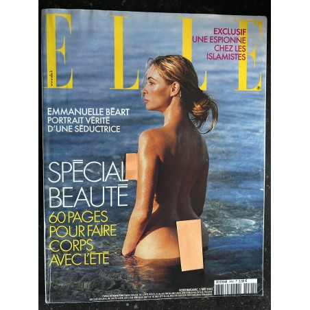 ELLE  2992 MAI 2003 COVER EMMANUELLE BEART& 60 PAGES EMMANUELLE BEART SPECIAL BEAUTE