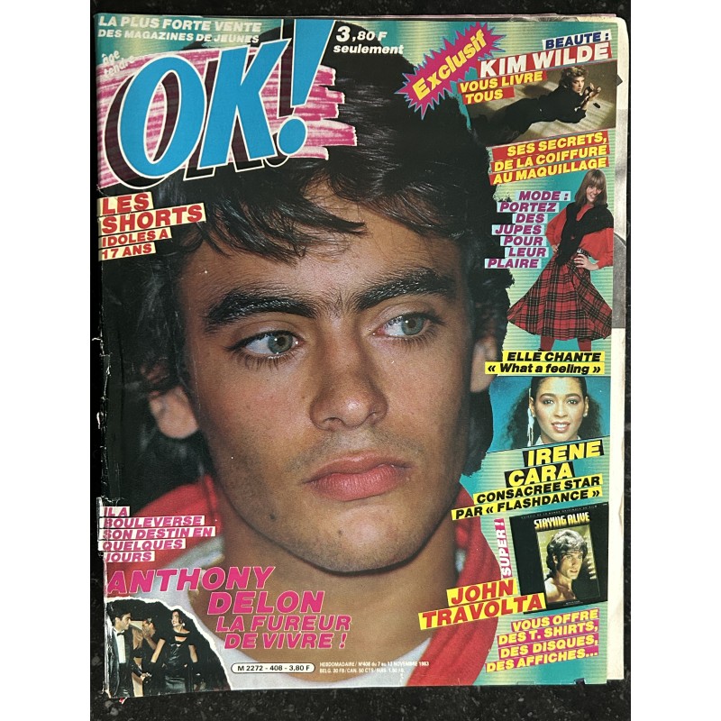 OK ! âge tendre 408 novembre 1983 Anthony Delon Kim Wilde Irene Cara