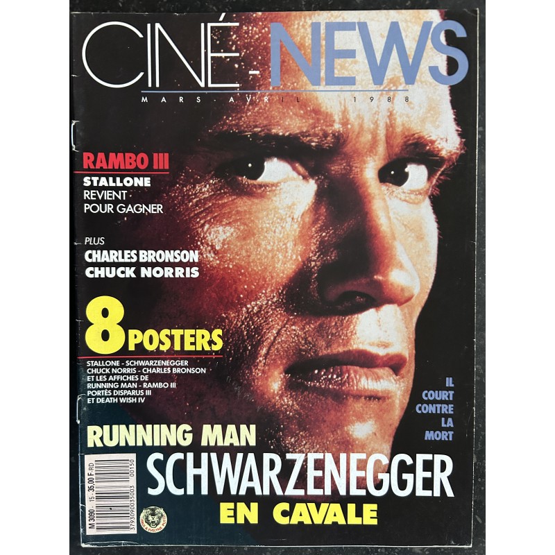 Ciné-News 15 Mars 1988 Arnold Schwarzenegger Running Man Sylvester Stallone Rambo III Chuck Norris Charles Bronson