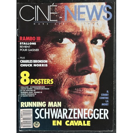 Ciné-News 15 Mars 1988 Arnold Schwarzenegger Running Man Sylvester Stallone Rambo III Chuck Norris Charles Bronson