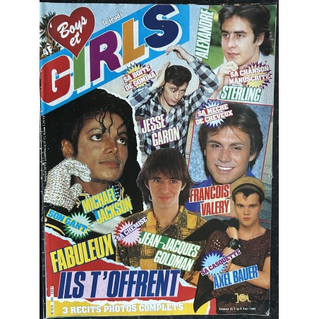 BOYS et GIRLS n° 240 aout 1984 Kim Wilde + Poster Matt Dillon - 3 récits photos complets