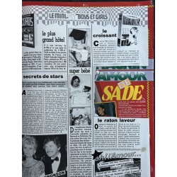BOYS et GIRLS n°  328 avril 1986 Sade + Poster - Bruel - Attention 2 photos découpées