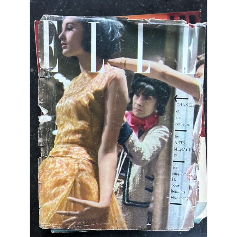 PARIS MATCH N°  896 - 22 février 1963 - Cover Coco Chanel et ses couleurs - Arts Ménagers 63