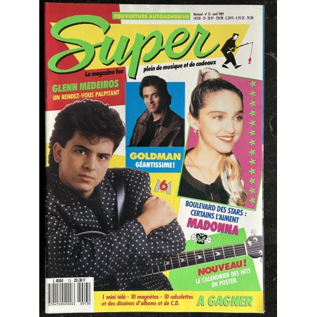 SUPER N° 13 1989 AVRIL GLENN MEDEIROS MADONNA 4 PAGES BROS JEANNE MAS LA TOYA JACKSON CYNDI LAUPER