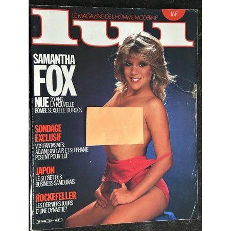 LUI 275 DECEMBRE 1986 COVER SAMANTHA FOX INTERVIEW MICHEL NOIR TINA ROSSI JAPON