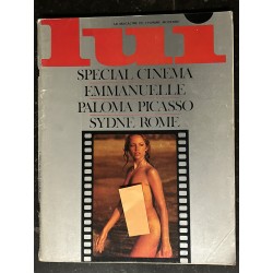 LUI 124 MAI 1974 INTERVIEW CLAUDE LELOUCH EMMANUELLE SYLVIA KHRYSTEL PALOMA PICASSO SYDNE ROME NUDES ASLAN