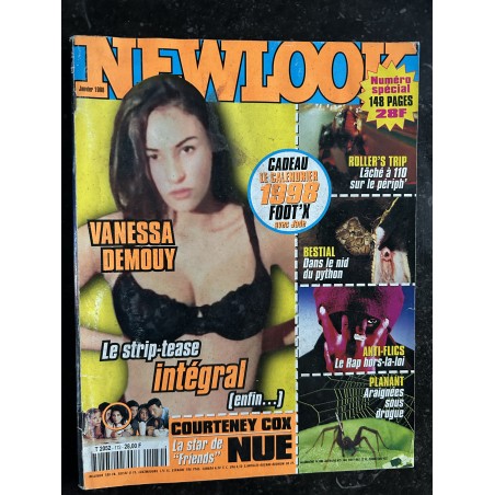 NEWLOOK 172 JANVIER 1998 COVER VANESSA DEMOUY PAMELA ANDERSON ENTIEREMENT NUES INTEGRAL+ CALENDRIER EROTIC FOOT 1998