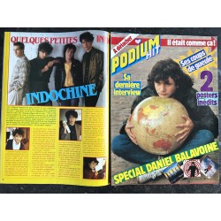 PODIUM HIT 168 FEVRIER 1986 + Supplement SPECIAL DANIEL BALAVOINE HOMMAGE INDOCHINE SYLVESTER STALLONE Rocky