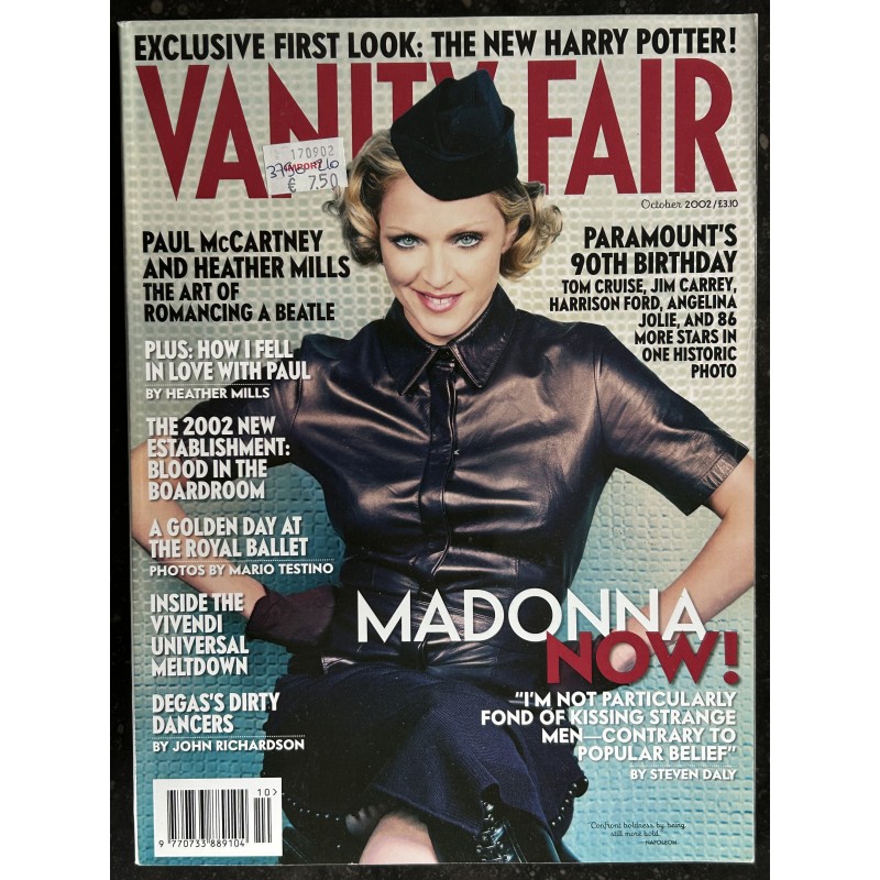 VANITY FAIR Us 506 OCTOBER 2002 COVER MADONNA NOW BY STEVEN DALY 2002