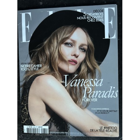 ELLE 4034 avril 2023 Couverture Vanessa Paradis Forever - Cahier 100% Style
