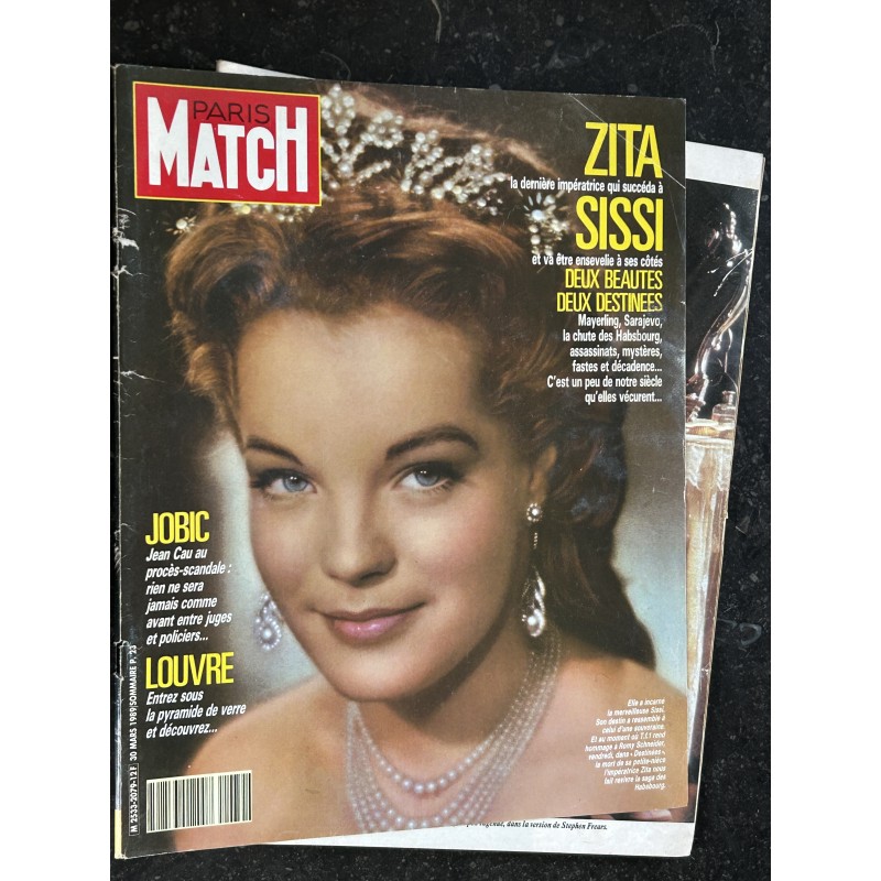 PARIS MATCH n° 2079  30 mars 1989  Romy Schneider Zita Sissi Cover + 18 p. - Elton John - Charlton Heston  - 132 pages