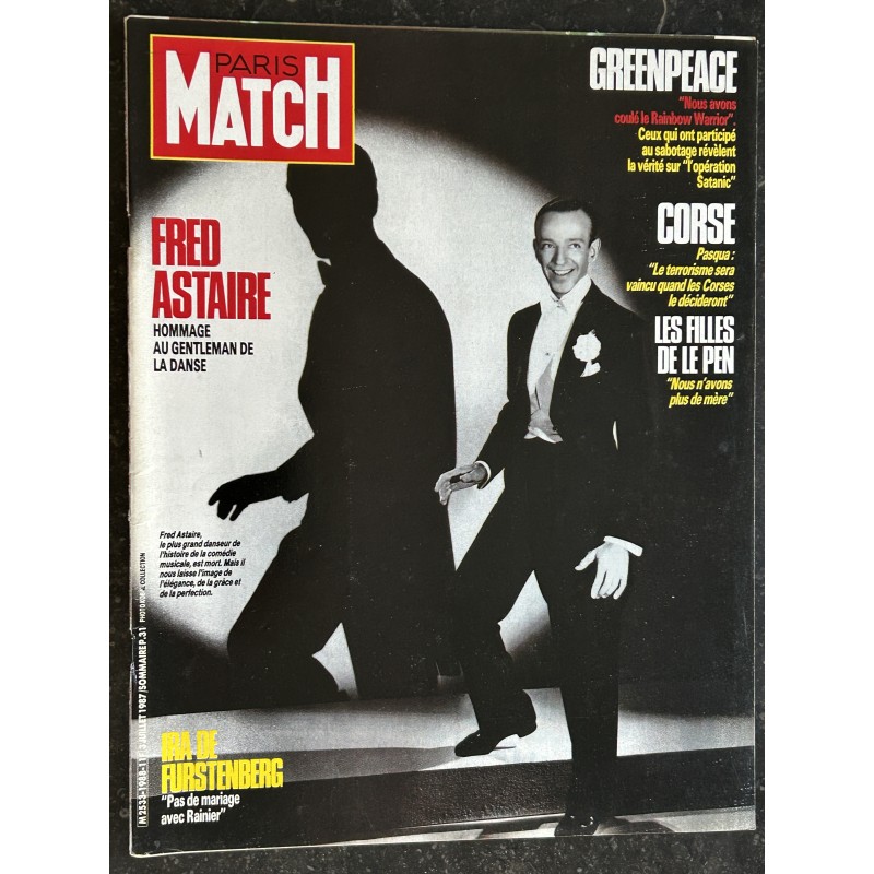 PARIS MATCH N° 1987 3 juillet 1987 Fred Astaire Hommage au gentleman de la danse