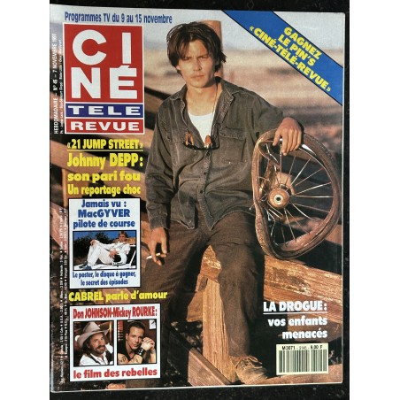CINE TELE REVUE 1991 11 N° 45 Johnny Depp 21 Jump Street MacGyver Francis Cabrel