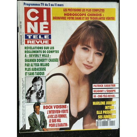 CINE TELE REVUE 1994 03 3 n° 9 Beverly Hills Shannen Doherty Alyssa Milano Roch VOisine Marlène Jobert