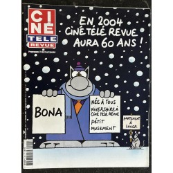CINE TELE REVUE 2004 01 03 n° 401 COVER LE CHAT PHILIPPE GELUCK SPECIAL 60 ANS LE DERNIER SAMOURAI