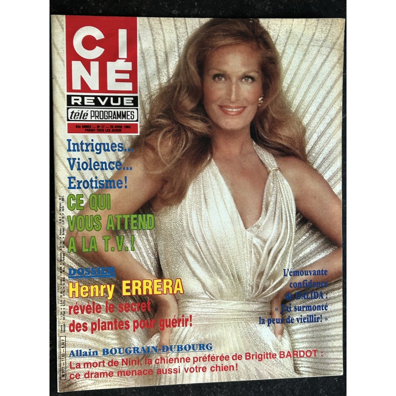 CINE TELE REVUE 1983 04 28 n° 17 DALIDA son émouvante confession