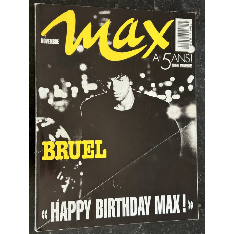 MAX 052 NOVEMBRE 1993 COVER PATRICK BRUEL RETROSPECTIVE 1988 & 1993 SYMBOLS SPECIAL 5 ANS COLLECTOR