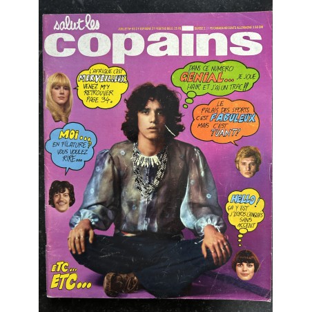 Salut les Copains N° 83 juillet 1969 Julien Clerc HAIR Sylvie Vartan Johnny Hallyday Steve McQueen Antoine Joe Dassin
