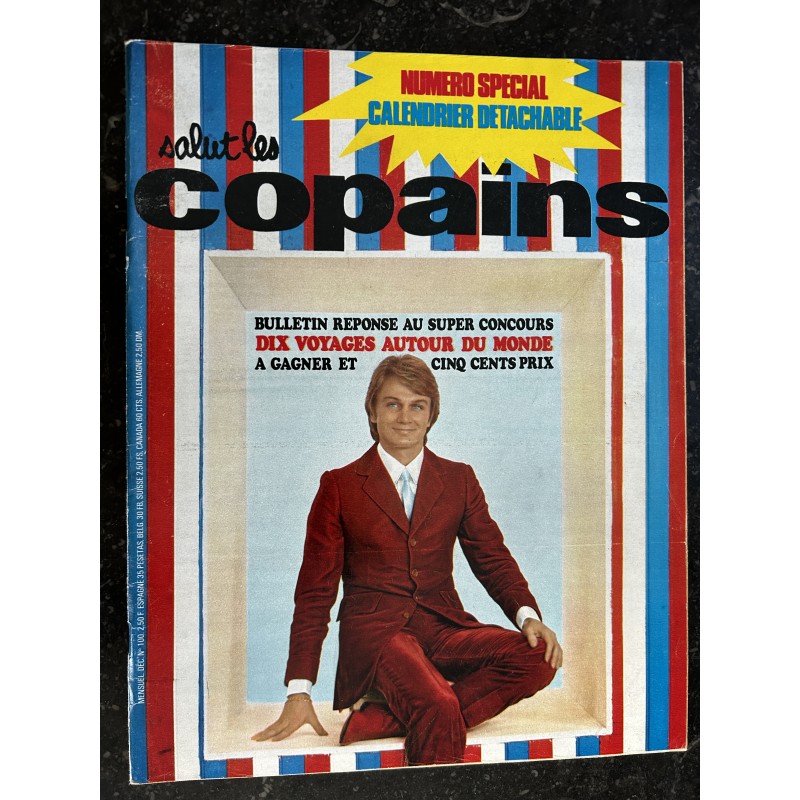Salut les Copains N° 100 12 1970 Claude François Brigitte Bardot Belmondo Julien Clerc Hallyday Vartan + Poster Mick Jagger