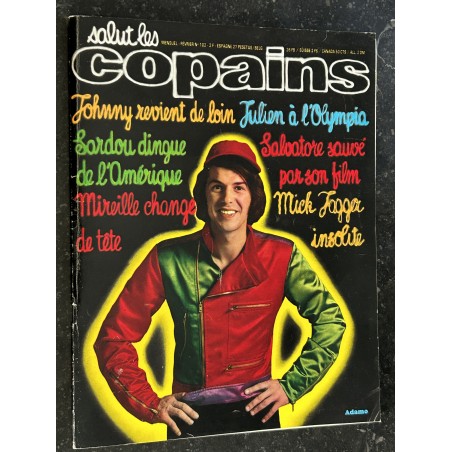 Salut les Copains N°102 02 1971 JOHNNY SARDOU MIREILLE MATHIEU ADAMO MICK JAGGER + Poster Julien Clerc