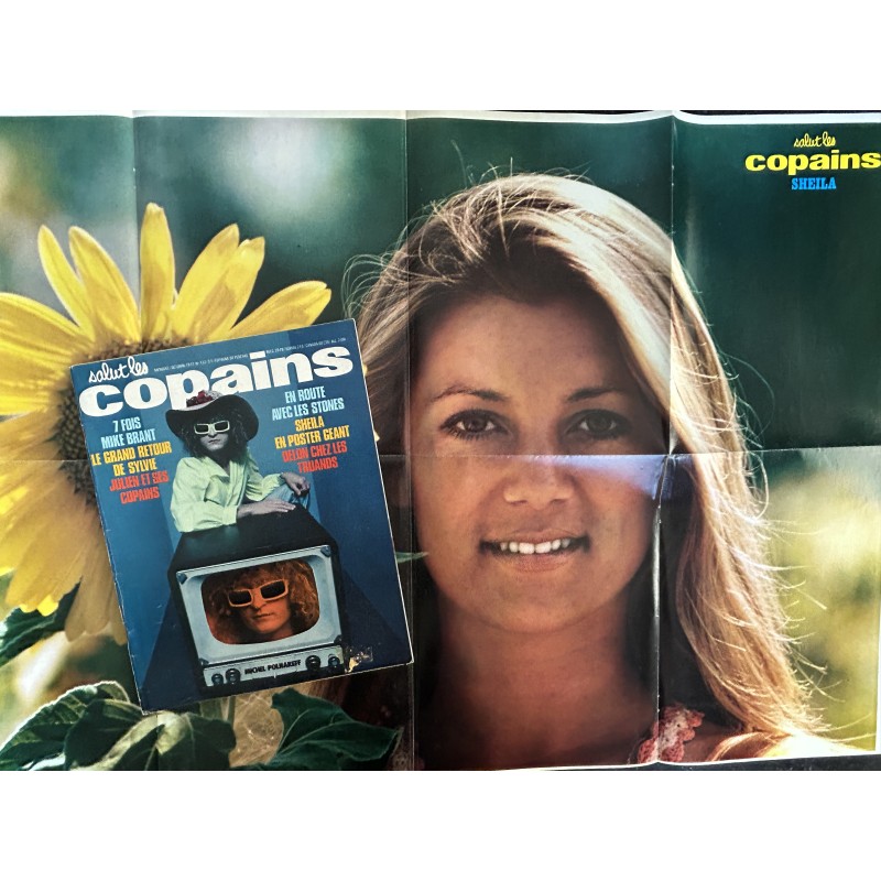Salut les Copains N° 122 10 1972 ° Poster Géant SHEILA 7 fois MIKE BRANT POLNAREFF Sylvie Vartan JULIEN CLERC STONES