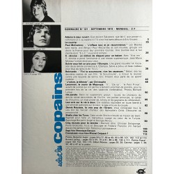 Salut les Copains N°121 Septembre 1972 Cover Sylvie Vartan Paul Mc Cartney SHEILA Belmondo Lenorman C. Jerome