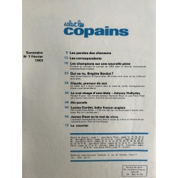 Salut les Copains N° 7 - 02 1963 - Brigitte Bardot Johnny Hallyday James Dean