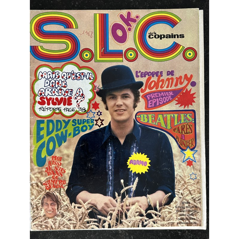 Salut les Copains N° 74 10 1968 SYLVIE VARTAN BEATLES Eddy Mitchell Adamo JOHNNY HALLYDAY Françoise Hardy DUTRONC
