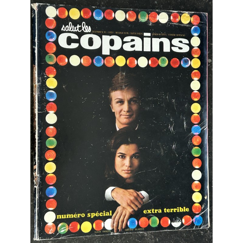 Salut les Copains N° 41 12 1965 + Calendrier S.L.C. 1966 ADAMO Cover Claude François Petula Johnny HALLYDAY Beatles Alain Delon