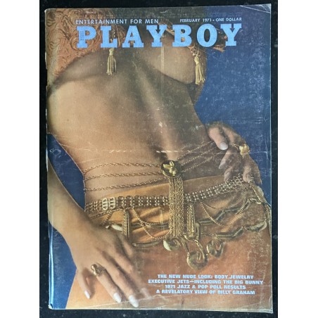 PLAYBOY US 1971 02 FEBRUARY BILLY GRAHAM BODY JEWELRY THE NEW LOOK FRAN JEFFRIES