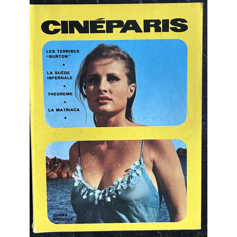 CINEPARIS 107/4 CLAUDIA CARDINALE ELIZABETH TAYLOR BARBARA OLGHETTI TOPLESS 1968