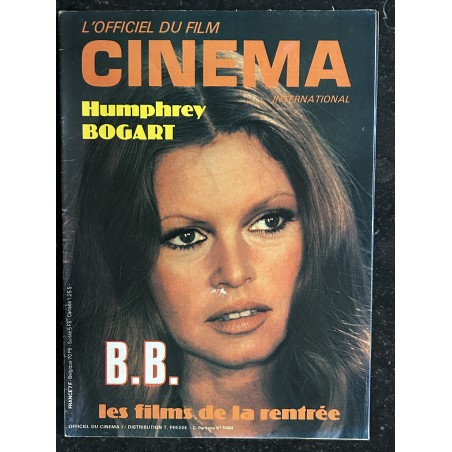 L'officiel du Cinéma n° 7 Brigitte Bardot cover + 4 p. - Humphrey Bogart - Barry Lindon - Delon - Ingmar Bergman