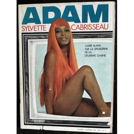 ADAM 41- oct. 1970  SPEAKERINE SYLVETTE CABRISSEAU NUE NUDES JEANNENEY CLEMMER PRINGLE 1970
