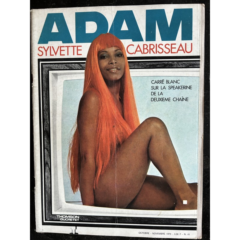 ADAM 41- oct. 1970  SPEAKERINE SYLVETTE CABRISSEAU NUE NUDES JEANNENEY CLEMMER PRINGLE 1970