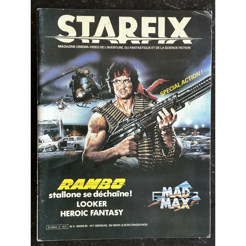 STARFIX 002 MARS 1983 COVER RAMBO SYLVESTER STALLONE 10 PAGES MAD MAX  LOOKER HEROIC FANTASY