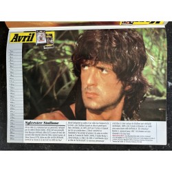 TELE CINE VIDEO 58 Janvier 1986 Sylvester Stallone Rocky + Calendrier 1986 Video stars