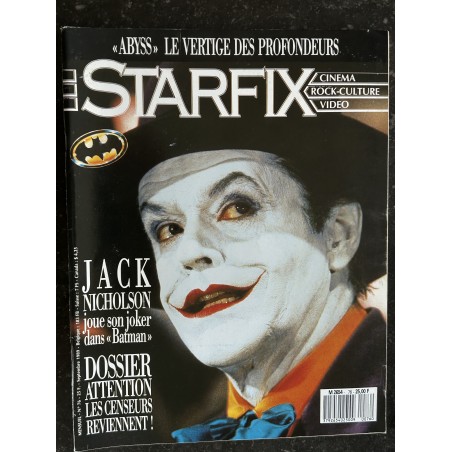 STARFIX 076  n° 76 1989 COVER JACK NICHOLSON JOKER BATMAN  ABYSS  James Cameron