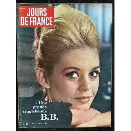 JOURS DE FRANCE 312 - 5 novembre 1960  Couverture Brigitte Bardot BB Une Grande tragédienne