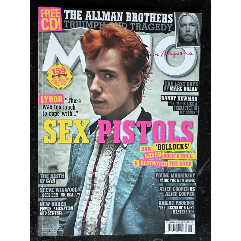 MOJO 4 Music Magazine 286 septembre 2017 SEX PISTOLS Randy Newman New Order Alice Cooper Young Morrissey