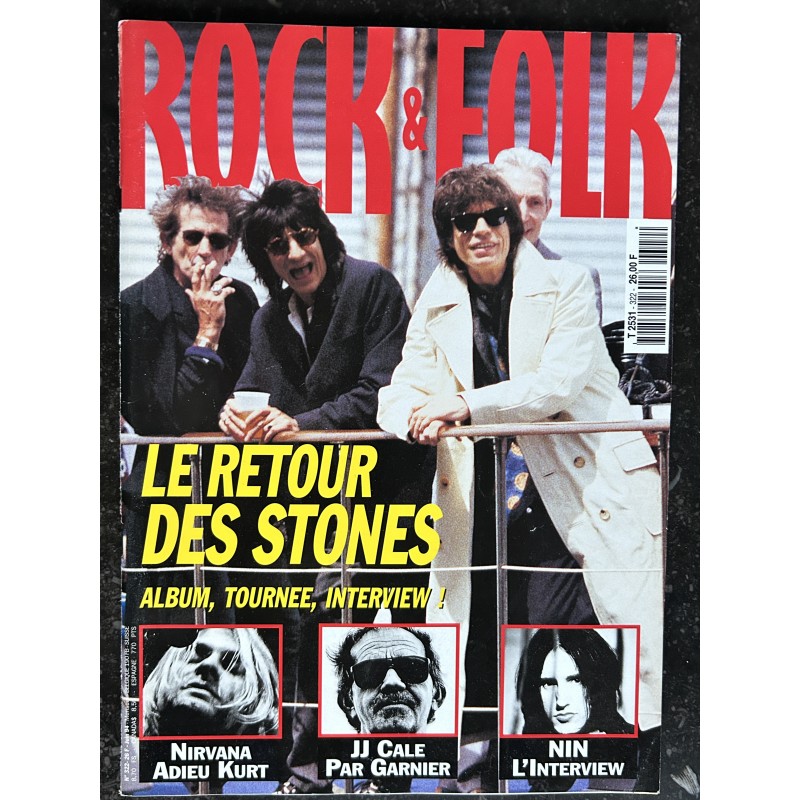 ROCK & FOLK 322 Le retour des STONES NIRVANA JJ CALE  NIN
