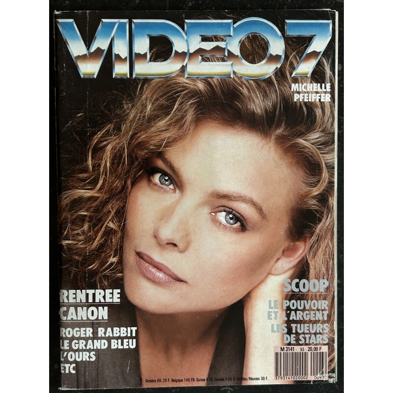 VIDEO 7 093  N° 93 1989 MICHELLE PFEIFFER Roger RABBIT Le grand Bleu L'Ours MONDINO Alison DOODIE       +  CAHIER