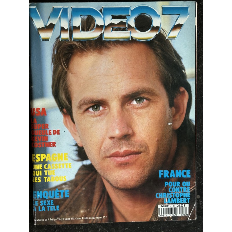 VIDEO 7 083  N° 83 1988 Kevin COSTNER Christophe LAMBERT Catherine DENEUVE Timothy DALTON      +  CAHIER
