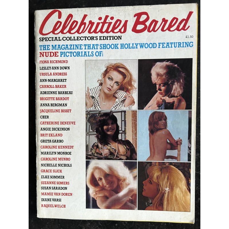 Celebrities Bared 1979 Brigitte Bardot Marilyn Monroe Ursula Andress Fiona Richmond Cher Elke Sommer Raquel Welch